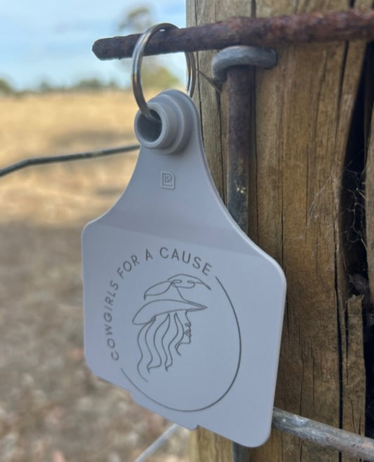 Ear Tag Keyring Large
